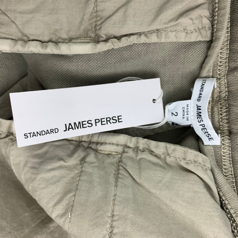 JAMES PERSE Size M Grey Cotton Elastic Waistband Casual Pants