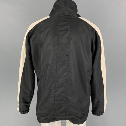DANIEL PATRICK Size M Black Cream Color Block Polyester Jacket
