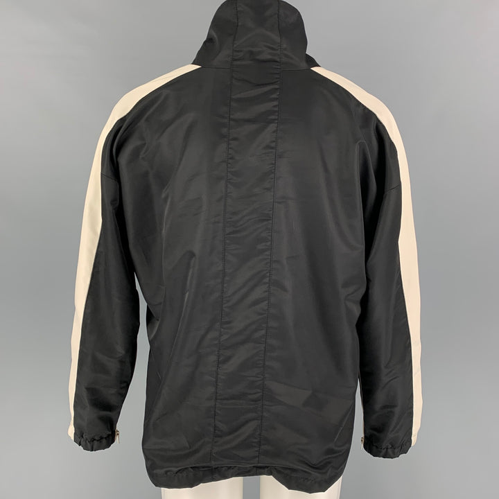 DANIEL PATRICK Size M Black Cream Color Block Polyester Jacket
