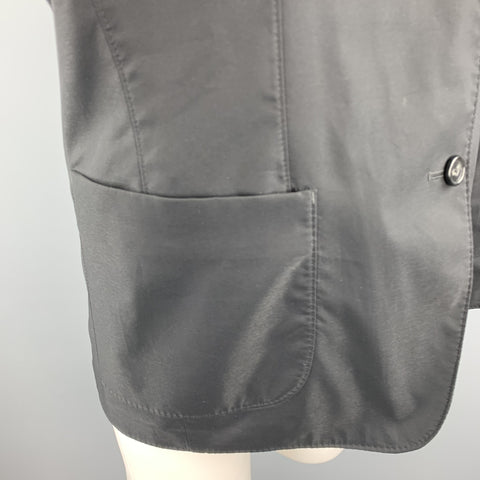 Z ZEGNA Size M Black Polyester / Wool Reversible Sport Coat