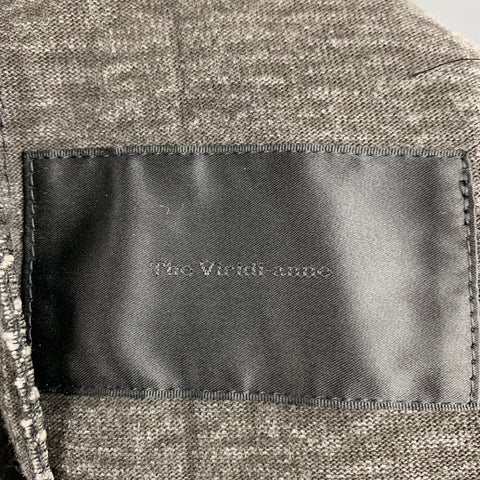 THE VIRIDI-ANNE Size M Grey Cotton Single Breasted Jacket