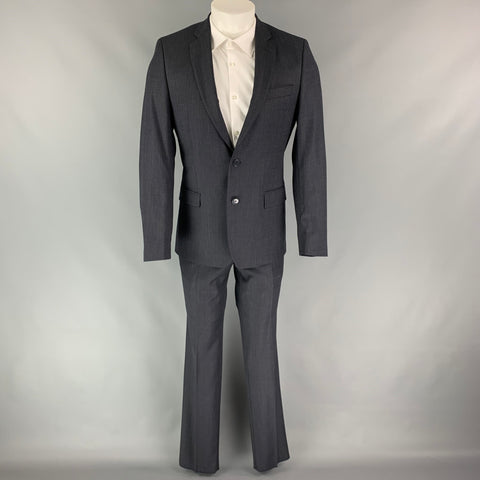 VERSACE COLLECTION Size 38 Charcoal Wool Single Breasted Notch Lapel Suit