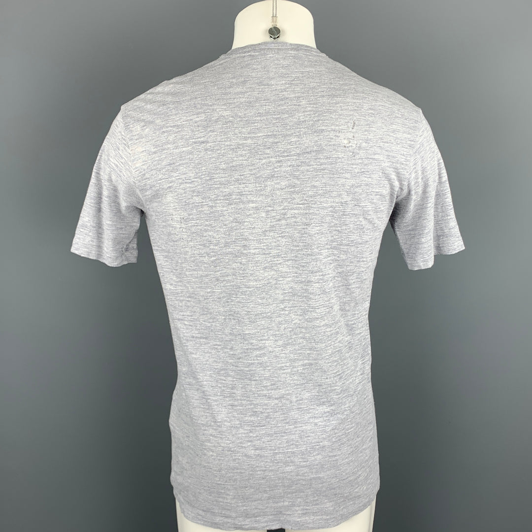 DSQUARED2 Taille M T-shirt col en V en coton mélangé gris chiné