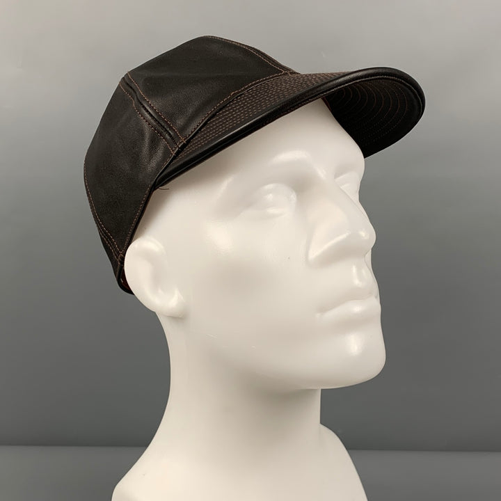 THE REAL MCCOY'S Size 7 1/2 Brown Horsehide Leather Hat