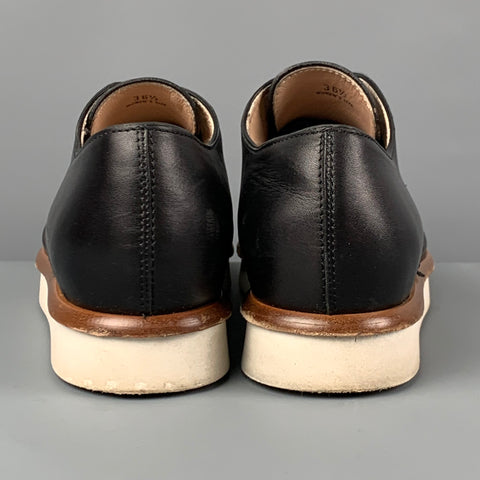 TOD'S Zapatos con cordones de cuero negro talla 6.5
