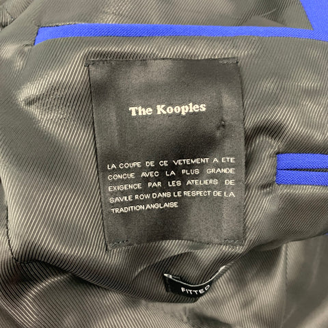 THE KOOPLES Size 36 Royal Blue Wool Notch Lapel Fitted Suit