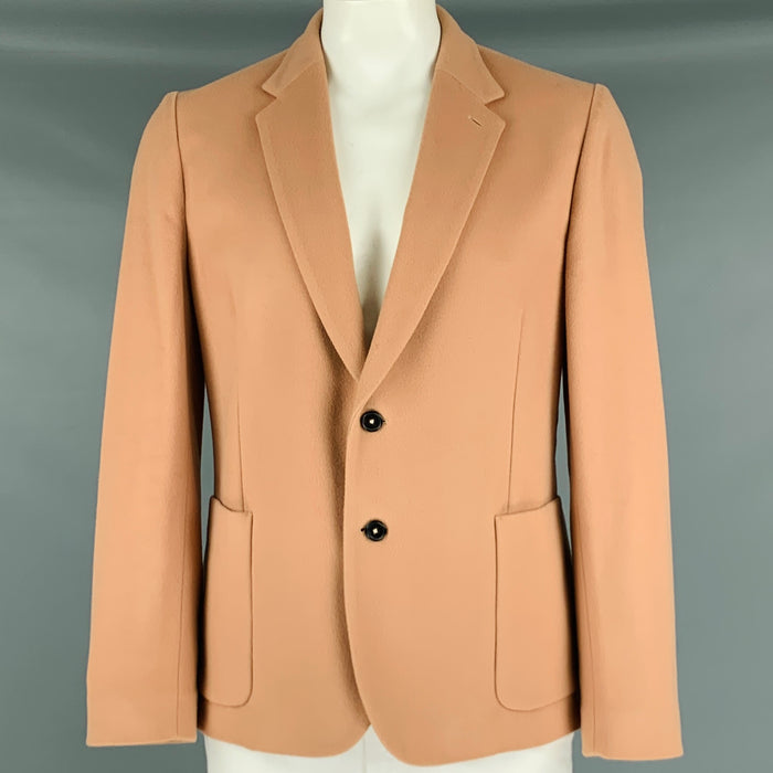 PAUL SMITH Size 44 Rose Wool Cashmere Notch Lapel Sport Coat