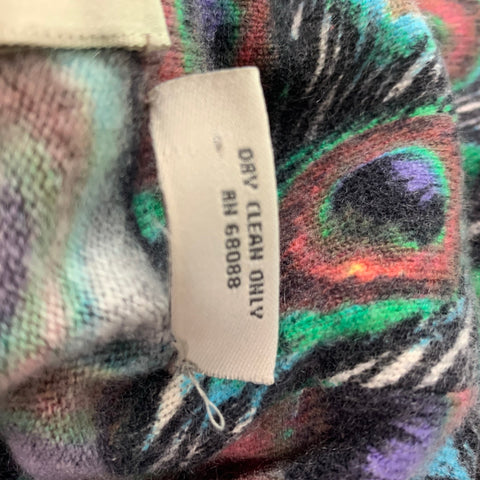 NEIMAN MARCUS Pull à col roulé paon en cachemire multicolore taille S - Femme