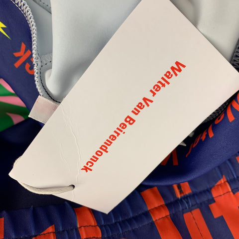 WALTER VAN BEIRENDONCK SS20 Taille M Haut de vélo en jersey de nylon graphique multicolore