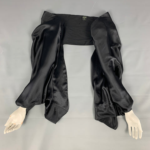 JEAN PAUL GAULTIER FEMME Size One Size Black Satin Oversized Sleeves