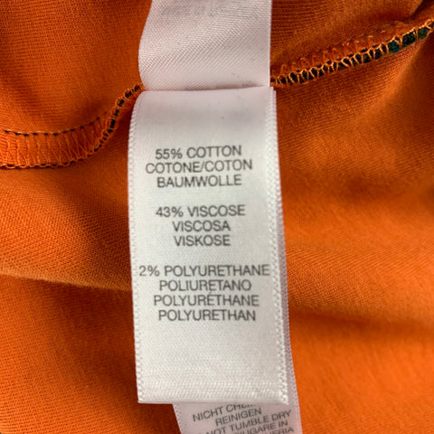 PS by PAUL SMITH Size S Black Orange Color Block Cotton Blend Jersey Pullover