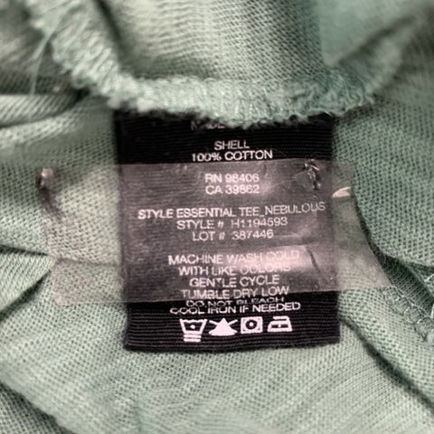 THEORY Size M Green Heather Cotton Short Sleeve T-shirt
