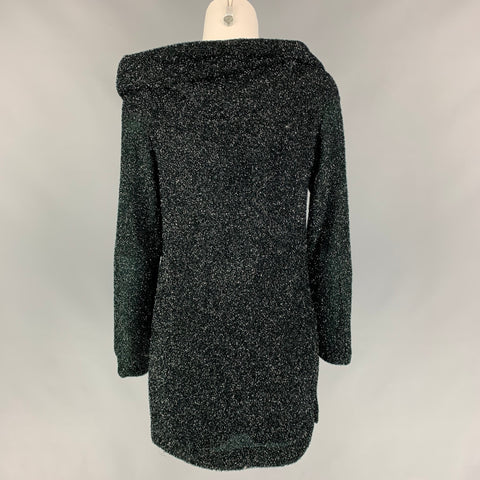 PIANOFORTE by MAX MARA Suéter con cuello vuelto en mezcla de poliamida metalizada negra talla M