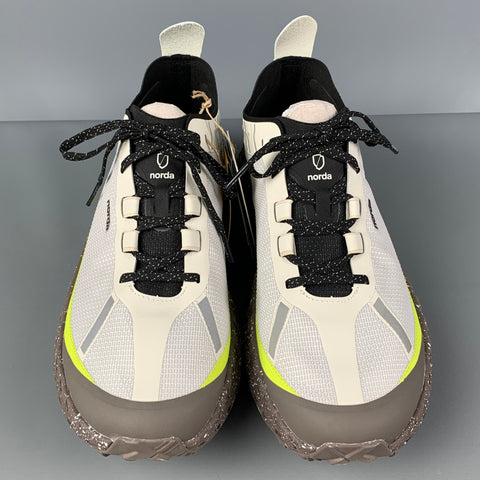 NORDA Size 10 Light Gray Green Polyamide Lace Up Sneakers