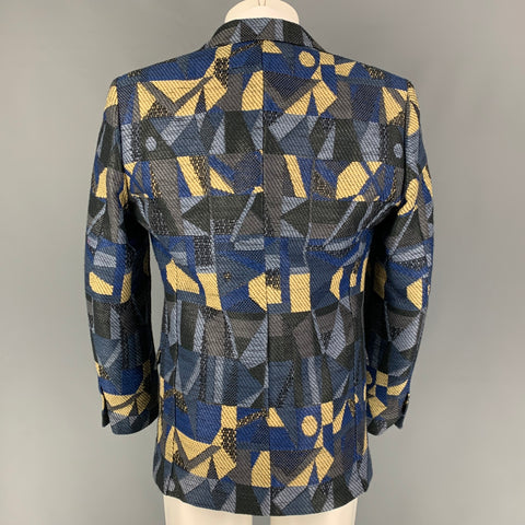WALTER VAN BEIRENDONCK SS 14 Size 42 Grey Multi-Color Woven Sport Coat