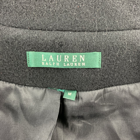 RALPH LAUREN Size M Black Wool Toggle Closure Notch Lapel Jacket