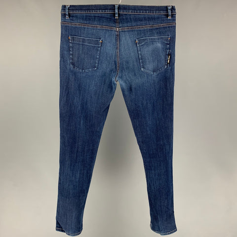MIU MIU Size 36 Indigo Wash Cotton Polyurethane Jeans