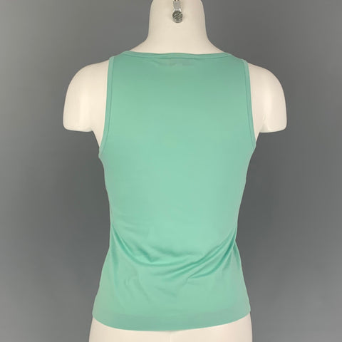 JIL SANDER Camiseta sin mangas plisada de modal de algodón color menta Talla S