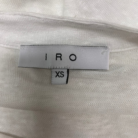 IRO Tissa Size XS White Solid Linen Sleeveless Tank Top