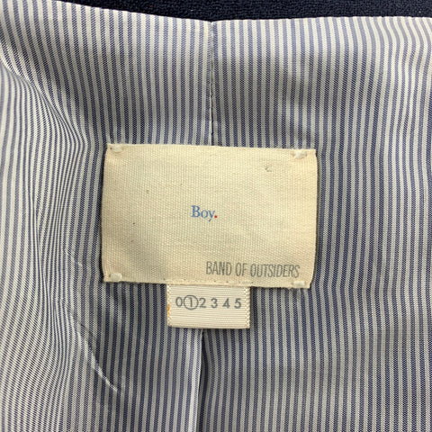 BAND OF OUTSIDERS Size 1 Navy Twill Virgin Wool Double Breasted Blazer