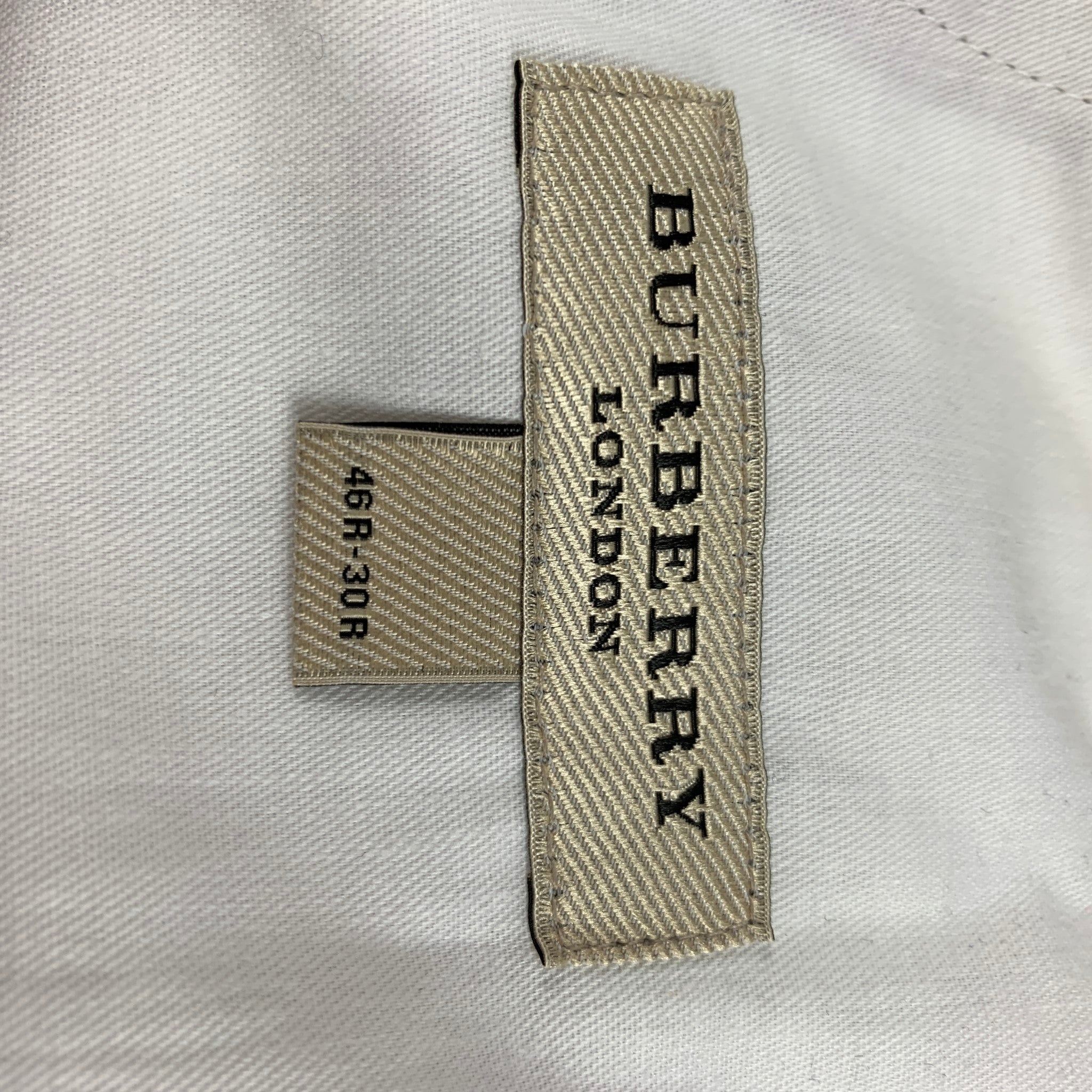 BURBERRY LONDON Size 36 Beige Cotton Notch Lapel Suit – Sui