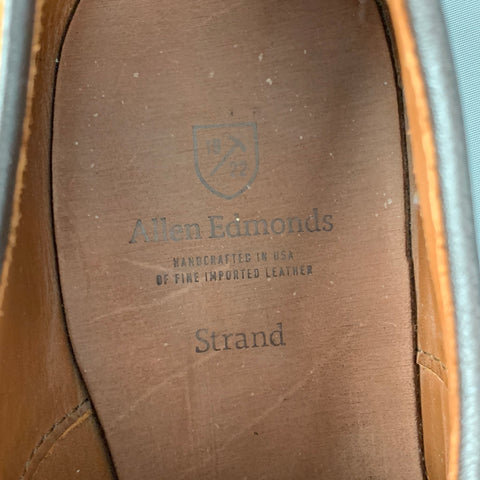 ALLEN EDMONDS Size 10.5 Brown Tan Perforated Leather Cap Toe Lace Up Shoes