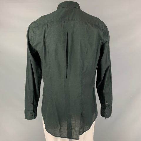 PAUL SMITH Size XL Black Embroidery Cotton Button Down Long Sleeve Shirt
