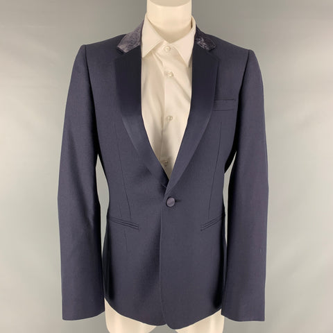 NUMBER (N)INE Size S Purple Wool Cashmere Single Button Tuxedo