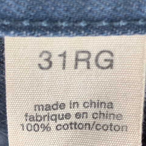 JOHN VARVATOS * U.S.A. Size 31 x 34 Solid Navy Cotton Jeans