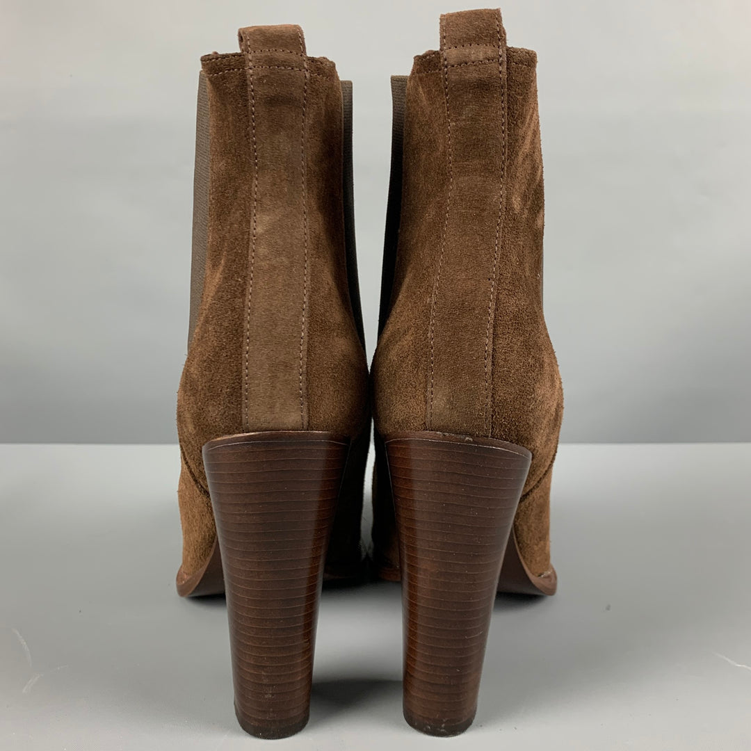 RALPH LAUREN Size 11 Brown Suede Ankle Boots