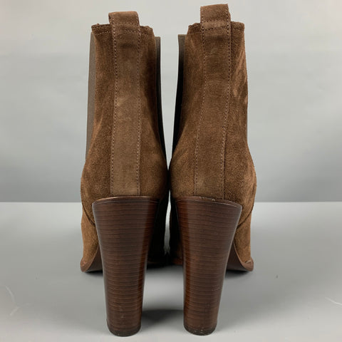 RALPH LAUREN Size 11 Brown Suede Ankle Boots