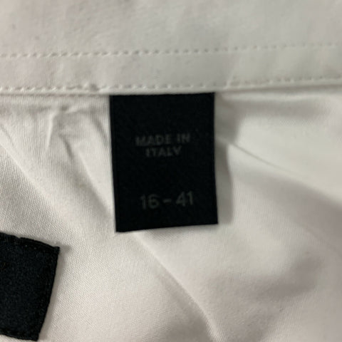 BURBERRY PRORSUM Talla 38 Camisa de manga larga de algodón sólido blanco con un bolsillo