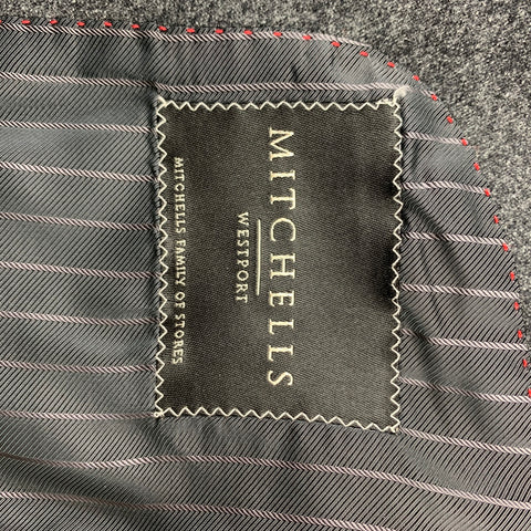 SAMUELSOHN Size 40 Regular Dark Gray Wool / Cashmere Custom Suit