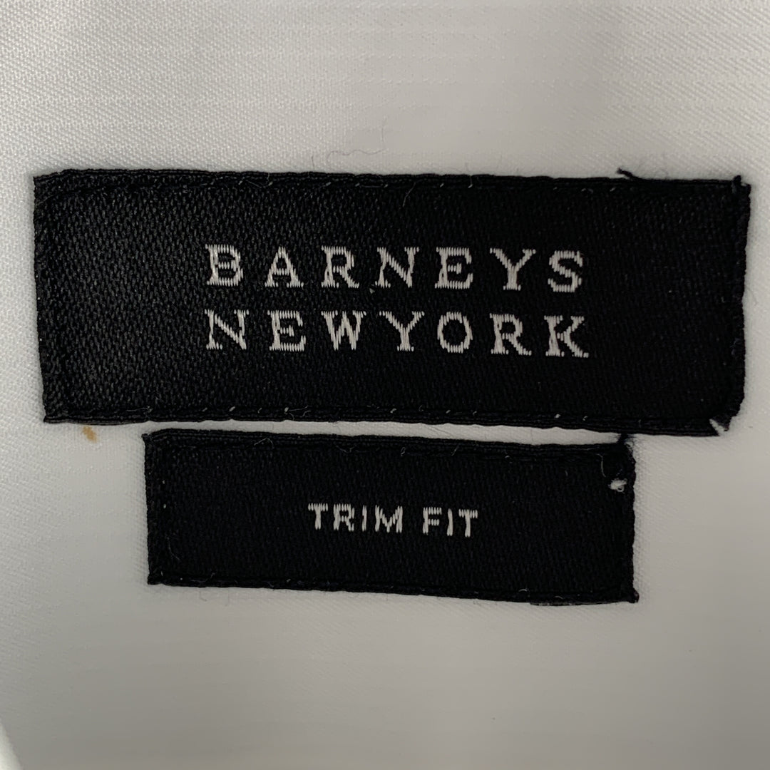 BARNEY'S NEW YORK Camisa Manga Larga Puño Francés Algodón Blanco Talla S