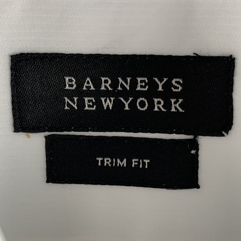 BARNEY'S NEW YORK Size S White Cotton French Cuff Long Sleeve Shirt