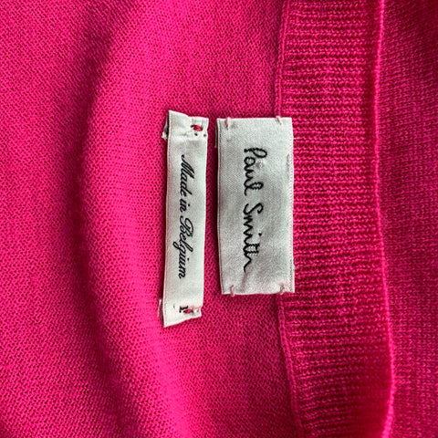 PAUL SMITH Size L Pink Merino Wool Crew-Neck Pullover Sweater