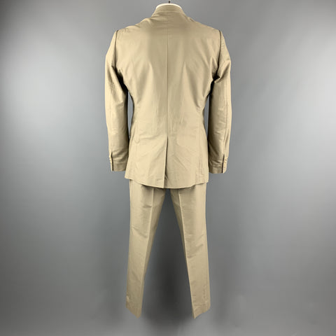 DRIES VAN NOTEN 46 Regular Khaki Cotton Suit