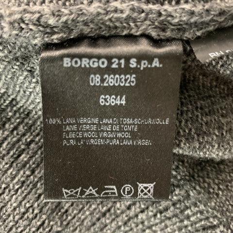 GIORGIO ARMANI Size 42 Grey Heather Virgin Wool Zip Up & Buttons Cardigan