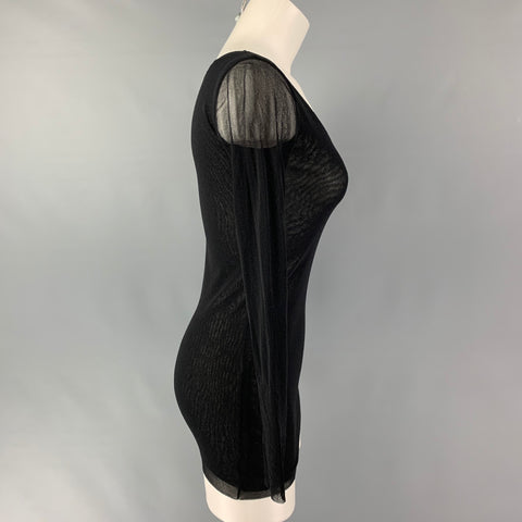 FUZZI Size S Black Nylon Pullover