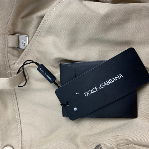 DOLCE & GABBANA Size 4 Khaki Cotton Wide Leg Dress Pants