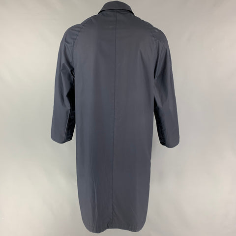 KITON Size 42 Brown Navy Reversible Cotton Blend Raglan Coat