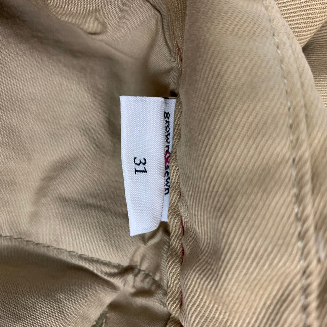 GROWN&SEWN Size 31 Khaki Cotton Chino Casual Pants