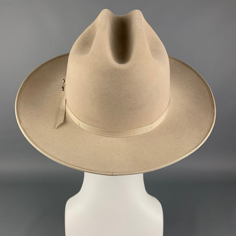 STETSON Tamaño 7.5 Sombrero de vaquero de fieltro de piel marfil gama 6X