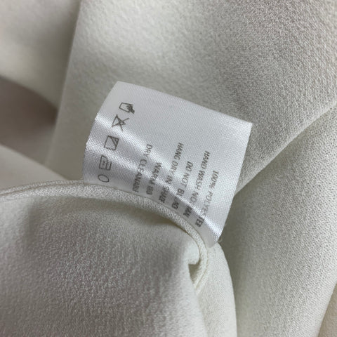 KAAREM Size XS Cream Polyester Sleeveless Cropped Dress Top