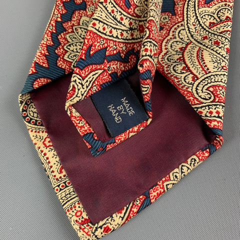 POLO by RALPH LAUREN Yellow Navy Paisley Silk Tie