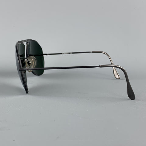 MENIA Vintage Black Matter Metal Mirrored Geometric Aviators