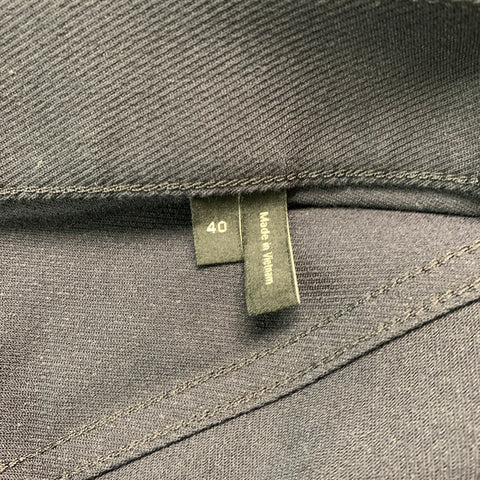 THEORY Size 40 Navy Twill Cotton Blend Flat Front Casual Pants