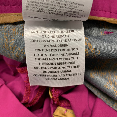 ETRO Pantalones de vestir con cremallera y elastano de algodón liso frambuesa talla 38