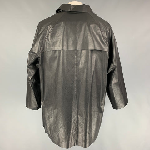 KASSL Size XL Black Cotton Blend Coat