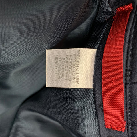 PS by PAUL SMITH Size 40 Navy Print Cotton / Viscose Notch Lapel Sport Coat
